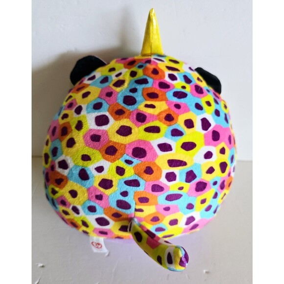 Rainbow Squish-A-Boos Plush Giselle TY Squishies Leopard 10 Inch May 12 Birthday - Picture 8 of 14